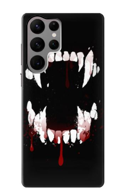 S3527 Vampire Teeth Bloodstain Case For Samsung Galaxy S23 Ultra