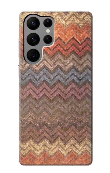 S3752 Zigzag Fabric Pattern Graphic Printed Case For Samsung Galaxy S23 Ultra
