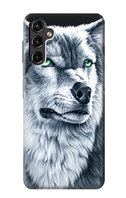 S0123 Grim White Wolf Case For Samsung Galaxy A14 5G