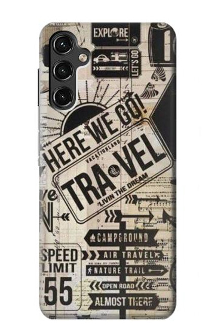 S3441 Vintage Travel Case For Samsung Galaxy A14 5G