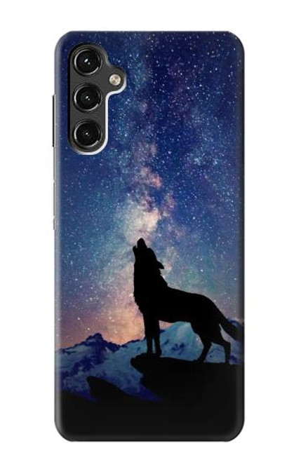 S3555 Wolf Howling Million Star Case For Samsung Galaxy A14 5G