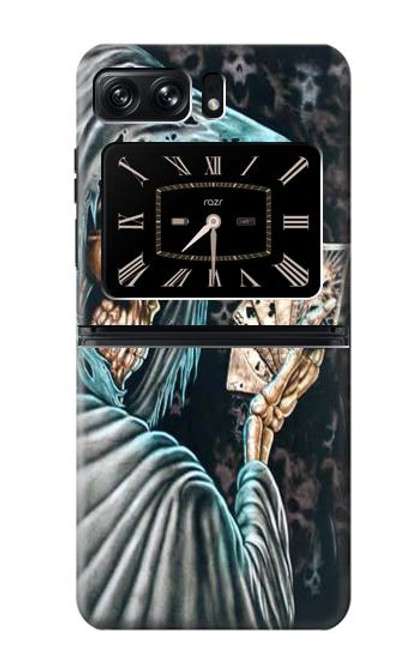 S0748 Grim Reaper Death Poker Case For Motorola Moto Razr 2022