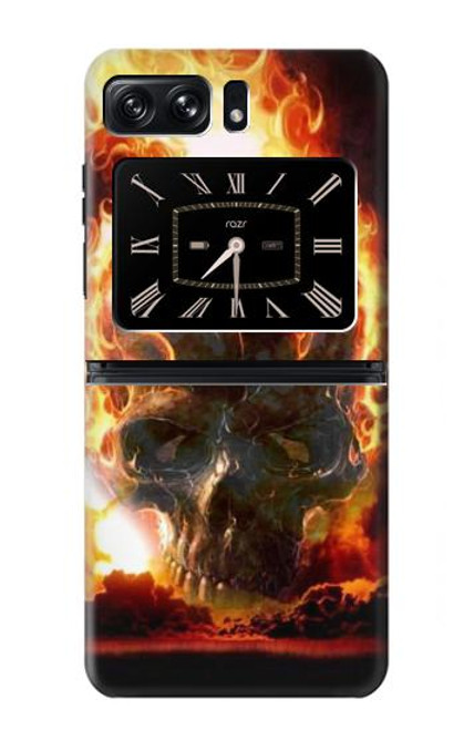 S0863 Hell Fire Skull Case For Motorola Moto Razr 2022