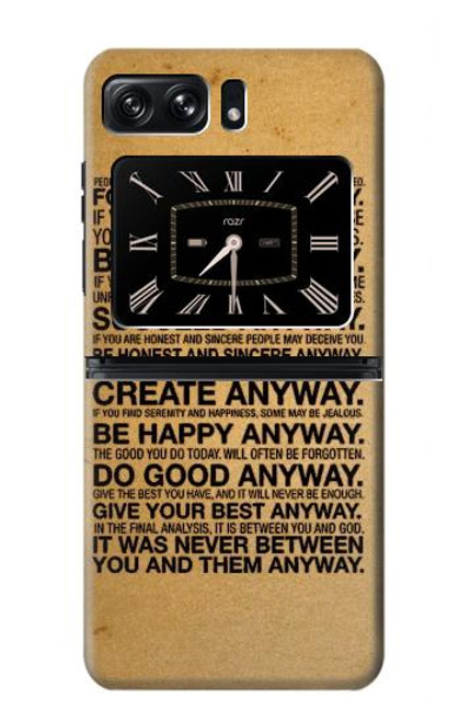 S2513 Mother Teresa Anyway Quotes Case For Motorola Moto Razr 2022