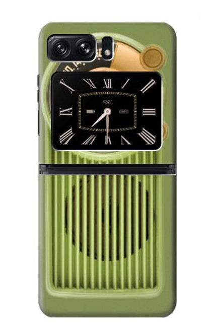 S2656 Vintage Bakelite Radio Green Case For Motorola Moto Razr 2022