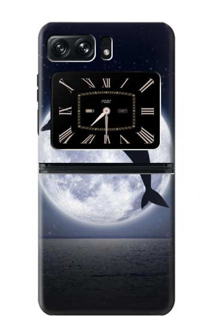 S3510 Dolphin Moon Night Case For Motorola Moto Razr 2022