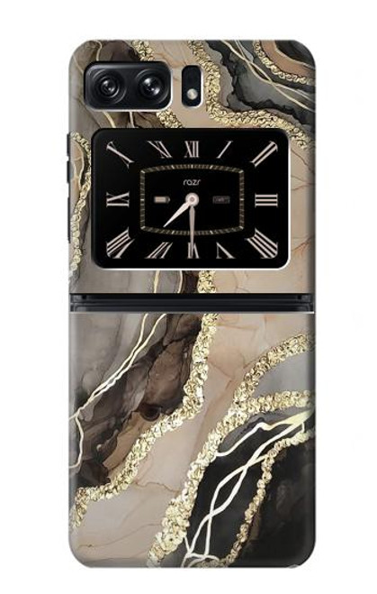 S3700 Marble Gold Graphic Printed Case For Motorola Moto Razr 2022