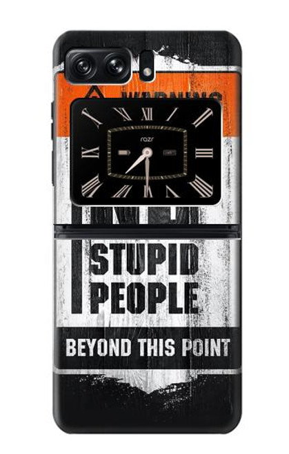 S3704 No Stupid People Case For Motorola Moto Razr 2022