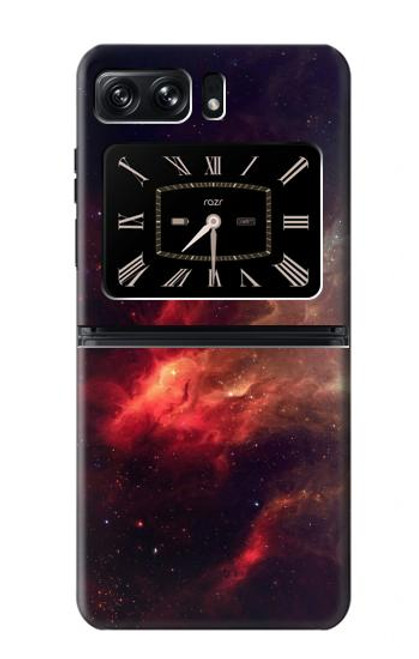 S3897 Red Nebula Space Case For Motorola Moto Razr 2022