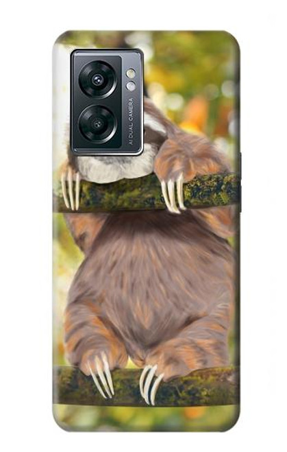 S3138 Cute Baby Sloth Paint Case For OnePlus Nord N300