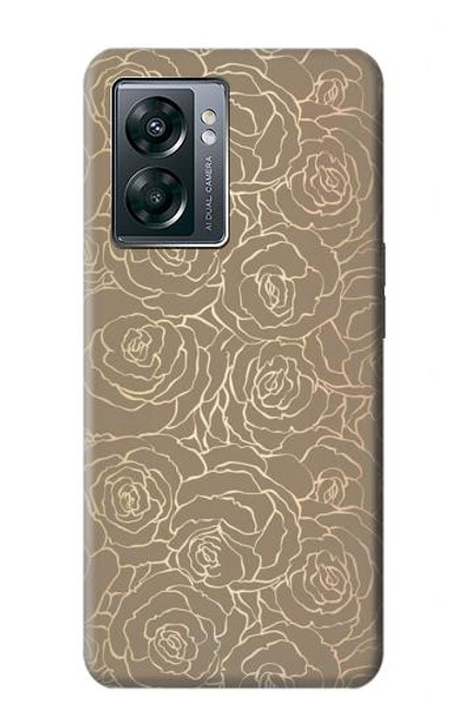 S3466 Gold Rose Pattern Case For OnePlus Nord N300