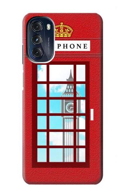 S2059 England British Telephone Box Minimalist Case For Motorola Moto G 5G (2023)