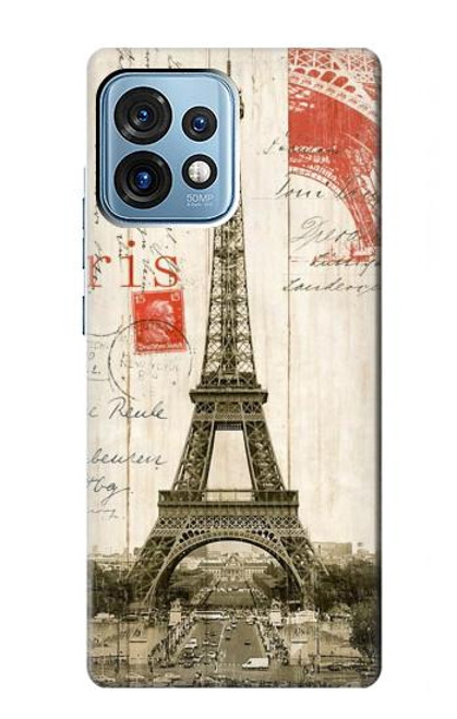 S2108 Eiffel Tower Paris Postcard Case For Motorola Edge+ (2023), X40, X40 Pro, Edge 40 Pro