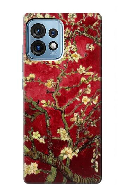 S2414 Red Blossoming Almond Tree Van Gogh Case For Motorola Edge+ (2023), X40, X40 Pro, Edge 40 Pro