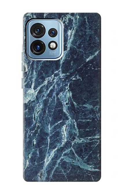 S2799 Light Blue Marble Stone Graphic Printed Case For Motorola Edge+ (2023), X40, X40 Pro, Edge 40 Pro