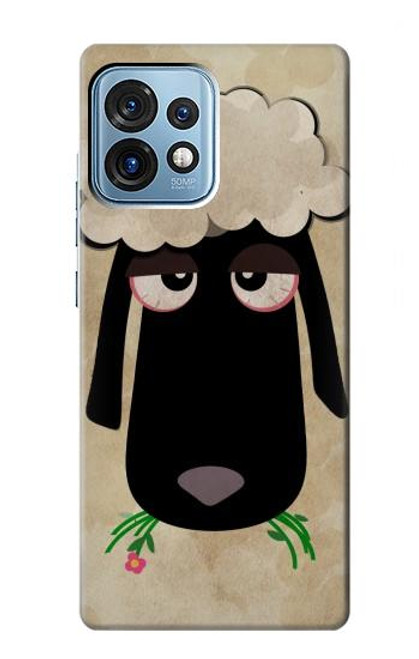 S2826 Cute Cartoon Unsleep Black Sheep Case For Motorola Edge+ (2023), X40, X40 Pro, Edge 40 Pro