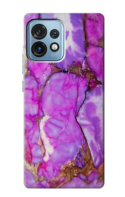 S2907 Purple Turquoise Stone Case For Motorola Edge+ (2023), X40, X40 Pro, Edge 40 Pro