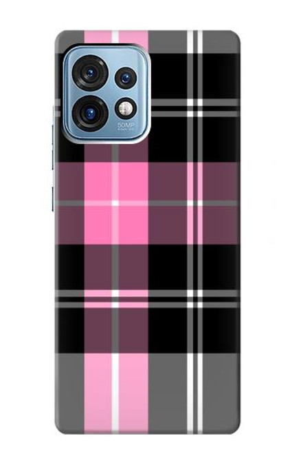 S3091 Pink Plaid Pattern Case For Motorola Edge+ (2023), X40, X40 Pro, Edge 40 Pro