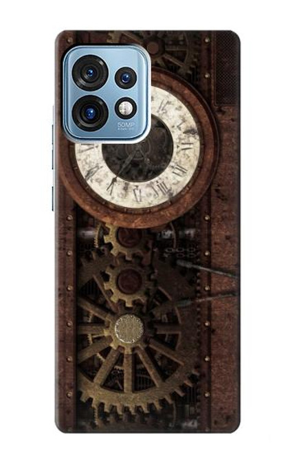 S3221 Steampunk Clock Gears Case For Motorola Edge+ (2023), X40, X40 Pro, Edge 40 Pro
