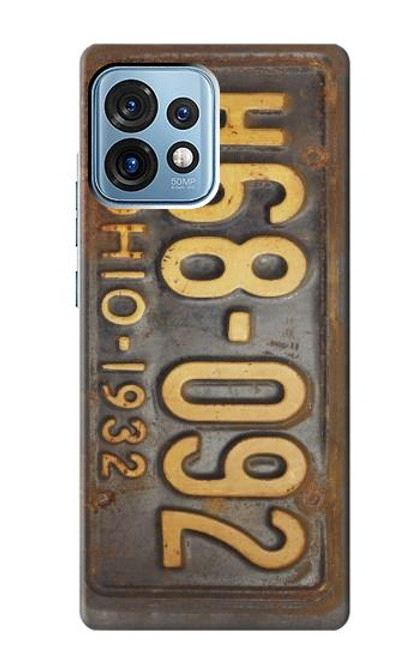 S3228 Vintage Car License Plate Case For Motorola Edge+ (2023), X40, X40 Pro, Edge 40 Pro