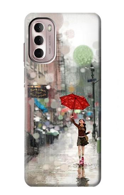 S0108 Girl in The Rain Case For Motorola Moto G Stylus 4G (2022)
