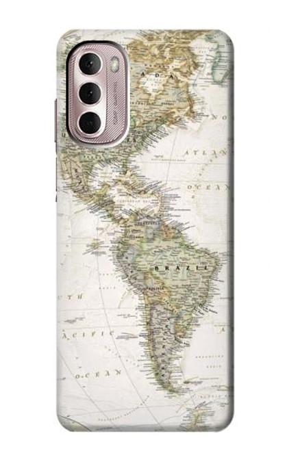 S0604 World Map Case For Motorola Moto G Stylus 4G (2022)