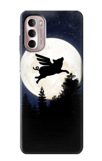 S3289 Flying Pig Full Moon Night Case For Motorola Moto G Stylus 4G (2022)