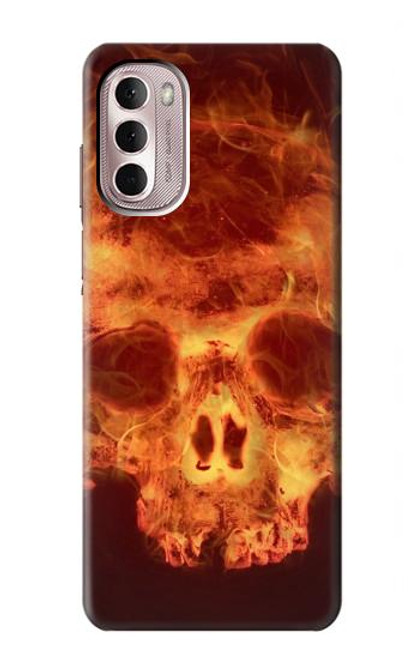 S3881 Fire Skull Case For Motorola Moto G Stylus 4G (2022)