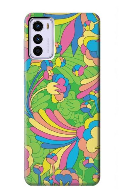 S3273 Flower Line Art Pattern Case For Motorola Moto G42