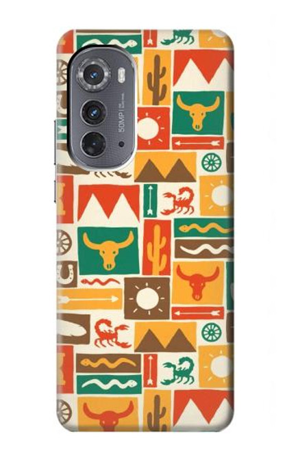 S1873 Western Pattern Case For Motorola Edge (2022)