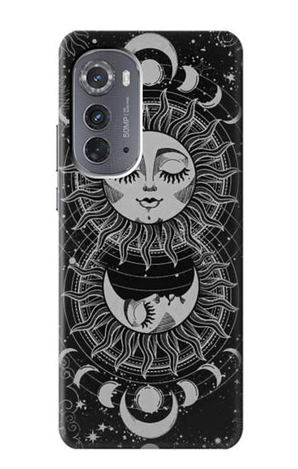 S3854 Mystical Sun Face Crescent Moon Case For Motorola Edge (2022)