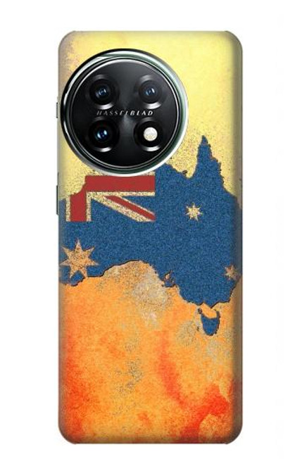 S2494 Australia Flag Map Rock Texture Case For OnePlus 11