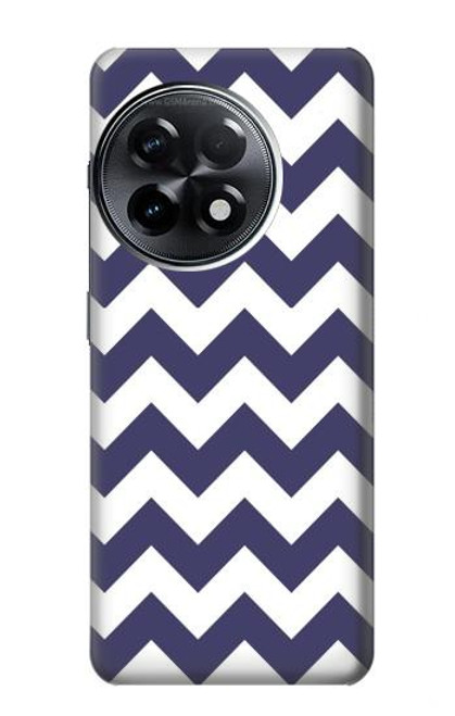 S2345 Navy Blue Shavron Zig Zag Pattern Case For OnePlus 11R