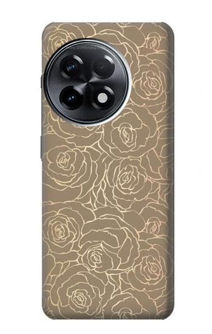S3466 Gold Rose Pattern Case For OnePlus 11R