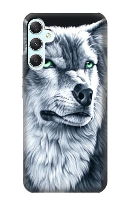 S0123 Grim White Wolf Case For Samsung Galaxy A34 5G