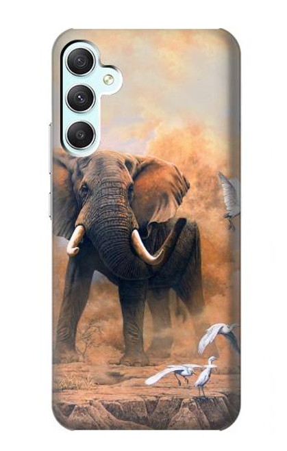 S1292 Dusty Elephant Egrets Case For Samsung Galaxy A34 5G