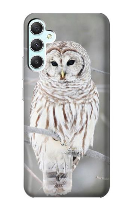 S1566 Snowy Owl White Owl Case For Samsung Galaxy A34 5G