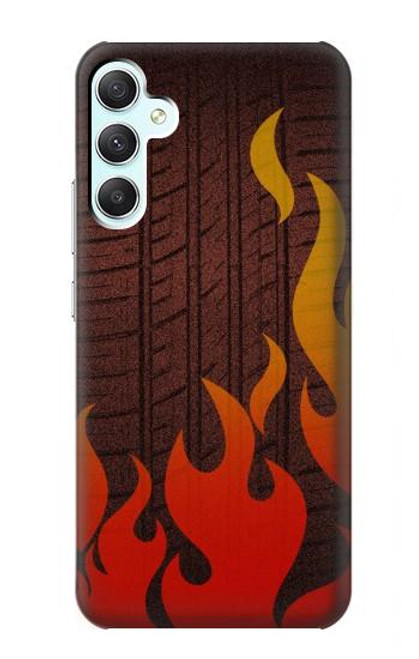 S2988 Rally Car Tire Fire Case For Samsung Galaxy A34 5G