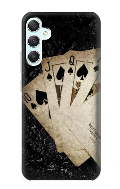 S3231 Vintage Royal Straight Flush Cards Case For Samsung Galaxy A34 5G