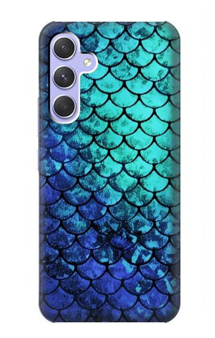 S3047 Green Mermaid Fish Scale Case For Samsung Galaxy A54 5G