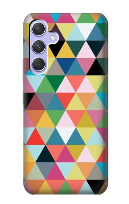 S3049 Triangles Vibrant Colors Case For Samsung Galaxy A54 5G