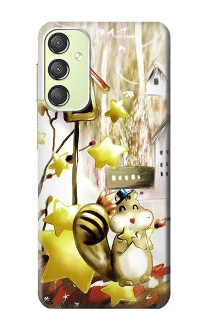 S0109 Cute Squirrel Cartoon Case For Samsung Galaxy A24 4G