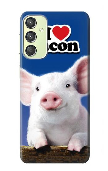 S0608 I Love Bacon Cute Baby Pig Case For Samsung Galaxy A24 4G