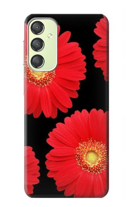 S2478 Red Daisy flower Case For Samsung Galaxy A24 4G