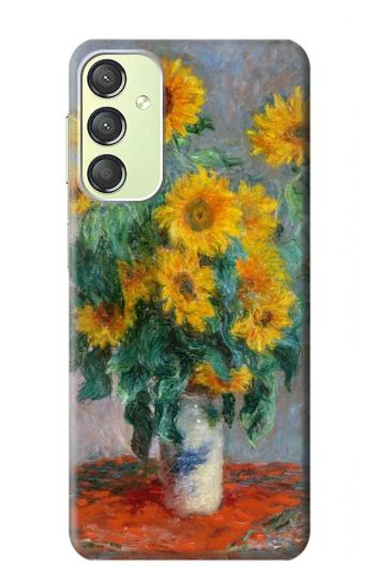 S2937 Claude Monet Bouquet of Sunflowers Case For Samsung Galaxy A24 4G