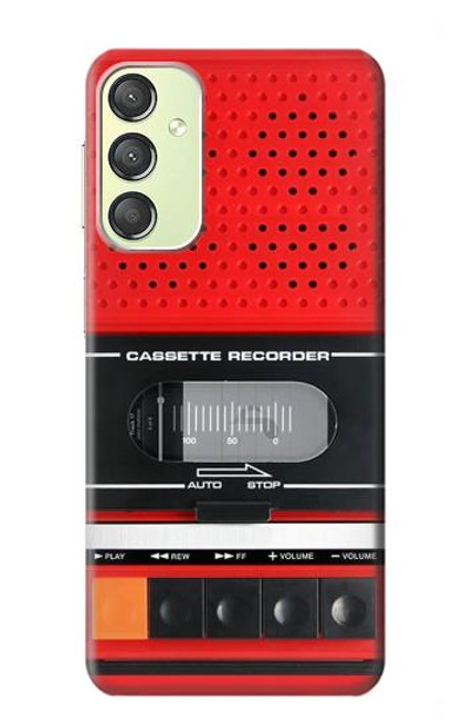 S3204 Red Cassette Recorder Graphic Case For Samsung Galaxy A24 4G
