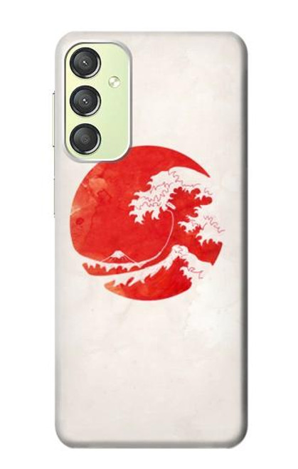 S3237 Waves Japan Flag Case For Samsung Galaxy A24 4G