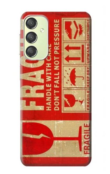 S3552 Vintage Fragile Label Art Case For Samsung Galaxy A24 4G