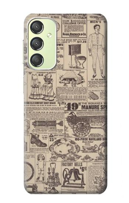 S3819 Retro Vintage Paper Case For Samsung Galaxy A24 4G