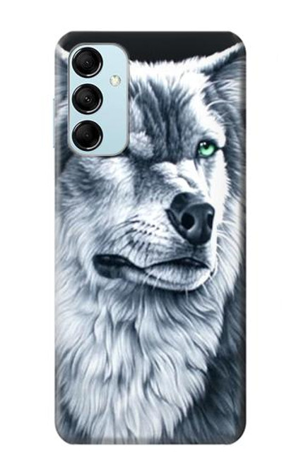 S0123 Grim White Wolf Case For Samsung Galaxy M14